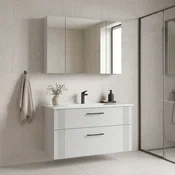 HANAH HOME Kupatilski ormarić sa umivaonikom i ogledalom (2 komada) Bari 100 v2 250