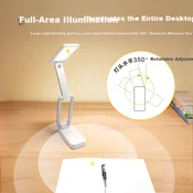 Bull Stona lampa ML-F300A-CD, 3000mAh, Bela