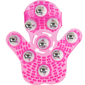 Masažna rukavica PowerBullet - Roller Balls, ružičasti
