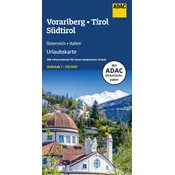 ADAC Urlaubskarte Österreich 06 Vorarlberg, Tirol, Südtirol 1:150.000