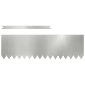 Vidaxl Robovi trave 30 szt. srebrna 100 x 0,05 x 30 cm Cinkana jeklena