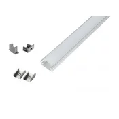ALU nadgradni profil za LED trak/2m/na klik/komplet/15 x 6mm