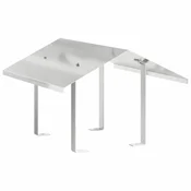 Vidaxl Dimniška kapa srebrna 50 x 60 x 37 cm Nerjaveče jeklo