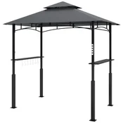 Costway Paviljon za žar, zavetje za žar 245x149x248 cm, siva