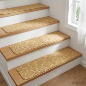 vidaXL Podloge za stopnice 15 kos 76 x 20 cm Bež Poliester Pravokotna