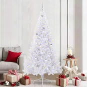 vidaXL vidaXL Umestno božično drevo med 300 LED Bela 210 cm PVC in jeklo, (5000111430)