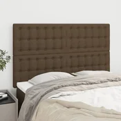 Vidaxl vidaXL Vzglavja za posteljo, komplet 4 kosov, temno rjava, 72x5x78/88 cm, blago