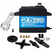 YUNIQUE GREEN-CLEAN Digital Coreless Servomotor DS3225PRO 7.4V 25KG z 25T kamero za robotski model tovornjaka Baja Car 1/10 (180 stopinj)