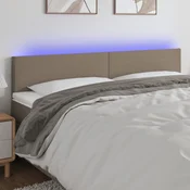 vidaXL vidaXL LED posteljno vzglavje taupe 180x5x78/88 cm blago, (20794237)