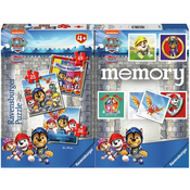 Ravensburger društvena igra – 3 x puzzle i igra memorije Patrolne Šape RA20983