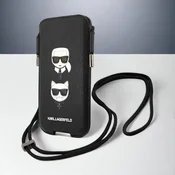 Infostyle Torbica Karl Lagerfeld Saffiano Ikonik Kar & Choupette Head  - 6,1 (KLHCP12MOPHKCK) Črna/Ekološko usnje + PC