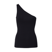 Womens asymmetrical top black