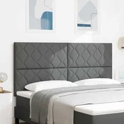 vidaXL vidaXL Vzglavje z LED lučmi z vzglavjem Siva 180 cm blago, (5000043889)