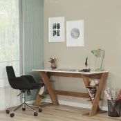 Hanah Home Radni sto Lungo, 140x73x60 cm, Beli