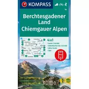 KOMPASS Wanderkarte 14 Berchtesgadener Land, Chiemgauer Alpen 1:50.000