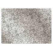 Decormat Podloga za zaščito tal Black and white vortices 120x90 cm 15 cm