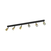 LED RGBW prigušiva spot svetiljka TOP 6xGU10/6,5W/230V 2700-6500K zlatna/crna