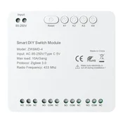 Avatto 4-kanalni stikalni modul ZigBee z breznapetostnim kontaktom DC 32V Avatto ZWSMMD-4-250V