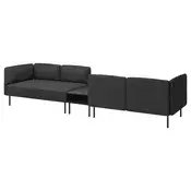 LILLEHEM Modul. sofa 4-sed s pom. stocicem, Gunnared tamnosiva/metal