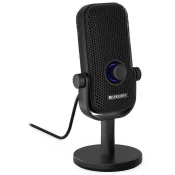 Endorfy mikrofon Solum Voice S/žični/RGB osvetlitev/pop-up filter/3,5-milimetrski priključek/USB-C/črna