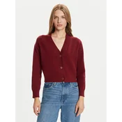Vero Moda Pletena jopica Gold Art 10332210 Bordo rdeča Regular Fit