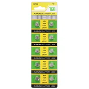 Kitajc gumbne baterije LR41 tudi AG3, 192, 384, 392A, G3, CX41, L736, LR736, SR41, SR41W ali V3GA - paketek 10 kosov