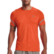 UA Rush Emboss SS Shirt, Papaya/Pewter - L