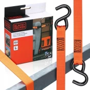 Black+Decker traka za vezivanje, 5m, do 350KG, najlon, narancasta, crna
