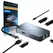 shumee USB-C ZGODOVIŠČE 3*USB-A + USB-C PowerDelivery + RJ45 + HDMI