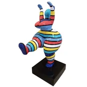 Casa Padrino luxury decorative sculpture multicolored/black H. 85 cm - Large decorative figure - XXL decorative sculpture - XXL decorative figure - Luxury decorative XXL sculptures & figures