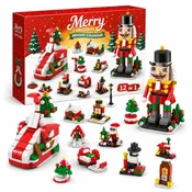 JOJOY Božični adventni koledar s 12 mini kompleti kock za sestavljanje | BRICKVENT