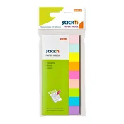 Zaznamki, papir, 9x50 listov, 50x12 mm, STICK N, mešanica neonskih in pastelnih barv, 450 listov