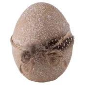 Viter uskršnje jaje natur sa perom h8,4 cm ( 046649 )