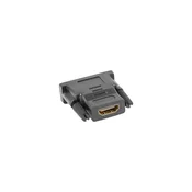 Lanberg Adapter LAE AD-0010-BK, HDMI na DVI-D (Ženski), črn