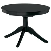 ROSENTORP Raztegljiva miza, črna, 110/155 cm