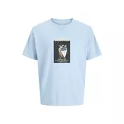 JACK & JONES Majica JORNORREBRO  svetlo modra / svetlo rumena / črna / bela