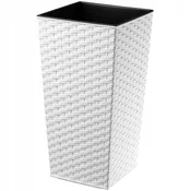 KADAX Vrtni lonec za rože z vstavkom, bel, višina 57 cm, dimenzije 29x29 cm