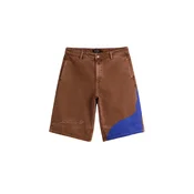 Desigual Hlače Bermuda kobalt modra/rjava