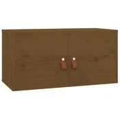 Vidaxl Stenska omarica medeno rjava 60x30x30 cm trdna borovina