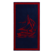 Brisača za plažo SAIL 85x160 cm Temno modra