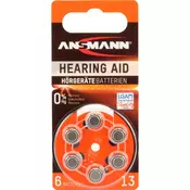 Ansmann Gumbne celice ZA 13 Cink-zračni Ansmann Hearing Aid PR48 270 mAh 1.4 V 6 KOS