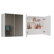 Topeshop Topeshop POLA 2DL BIEL kopalniška omarica bela