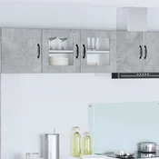 vidaXL Stenska kuhinjska omarica z vrati Betonsko siva 80 x 31 x 40 cm