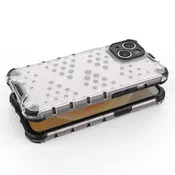 HURTEL Zaščitni ovitek Honeycomb za iPhone 14 Plus, robusten hibridni ovitek, črn