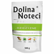 DOLINA NOTECI Dolina Noteci Premium - bogata mokra hrana za pse z jelenjem mesom, 500g, primerna za vse pasme, brez piščanca in žit.