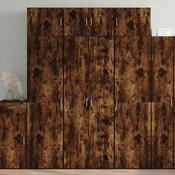 Vidaxl Visoka omara dimljen 70x42,5x185 cm hrast inženirski les