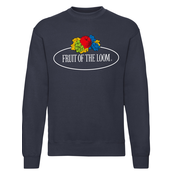 Mens Vintage Set in Sweat Sweatshirt with a large Fruit of the Loom logo