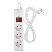 Emos P54213 prenapetostna zaščita, 3 vtičnice, 1,5 m, bela
