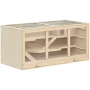 Homestar Kletka za hrčke tri nivoji 115x57x55 cm naravno les