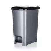 BRILANZ Stopnični koš za smeti STEP 40 l, pravokoten, plastičen, siv
